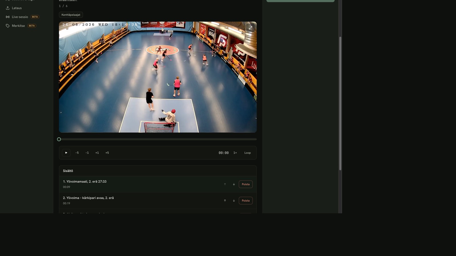 Playlist, jonka klipit ovat katselujärjestyksessä.